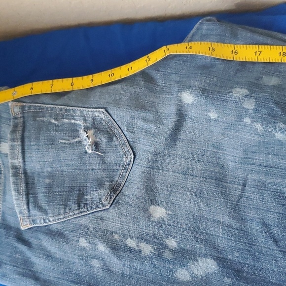 Lane Bryant Boyfriend Distressed ripped Bleach splatter Jeans Size 18 - Picture 14 of 15